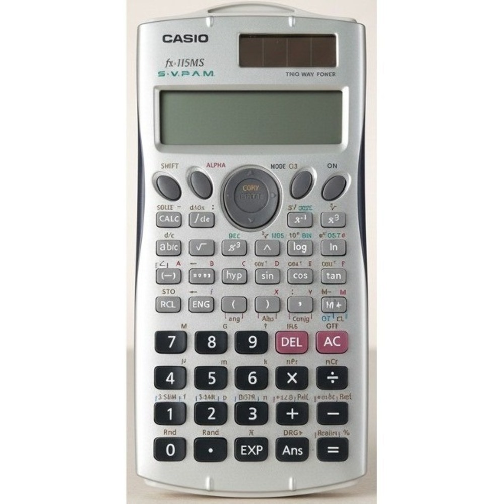 Casio FX-115MS S-V.P.A.M Scientific Calculator Two Way Power Solar Battery Cover